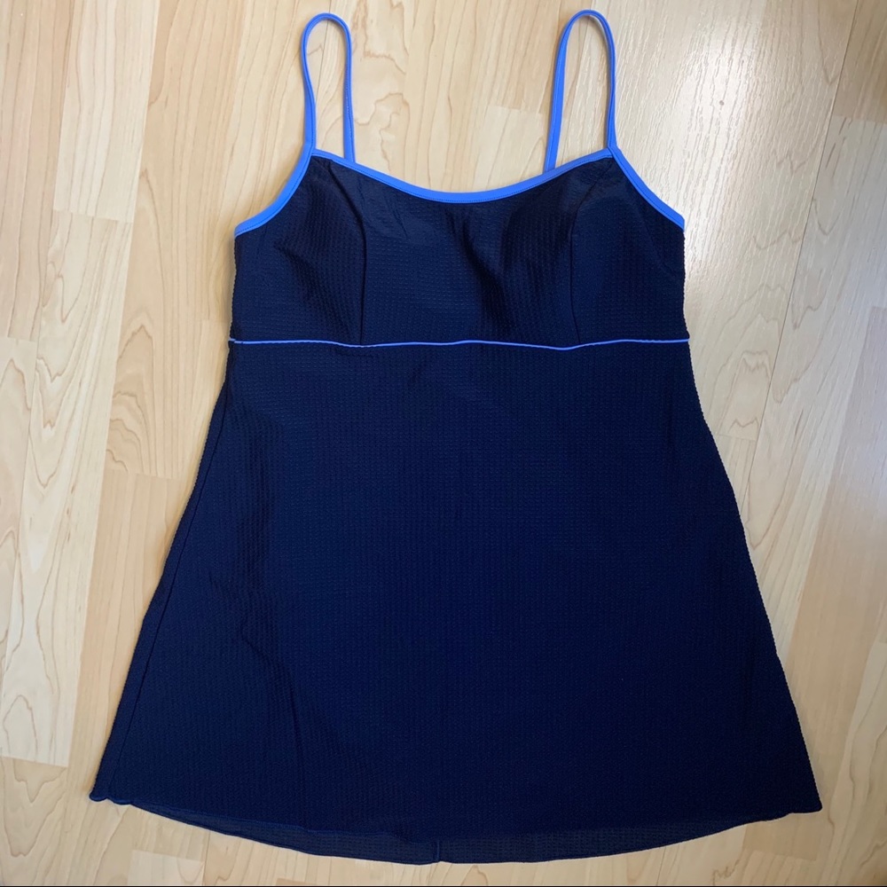 CHRISTINA One Piece Swim Dress Blue Size 12 NWT